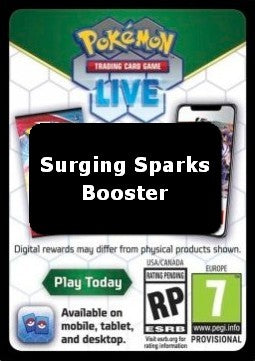 Live Code Card (Booster)⁣ - Surging Sparks⁣ (Online Code Card)