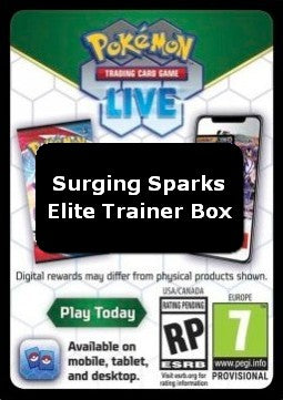 Live Code Card (Elite Trainer Box)⁣ - Surging Sparks⁣ (Online Code Card)