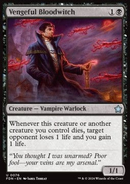 Vengeful Bloodwitch - Magic: The Gathering Foundations (Uncommon) [FDN-76]