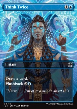Think Twice (V.1) - Magic: The Gathering Foundations: Extras (Common) [XFDN-315]