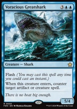 Voracious Greatshark - Magic: The Gathering Foundations: Starter Collection (Rare) [SFDN-600]