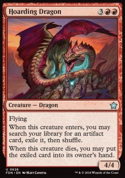 Hoarding Dragon - Magic: The Gathering Foundations: Starter Collection (Uncommon) [SFDN-626]