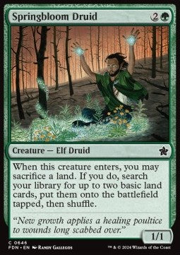 Springbloom Druid - Magic: The Gathering Foundations: Starter Collection (Common) [SFDN-646]