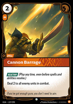 Cannon Barrage - Origins (Common) [OGN-127]
