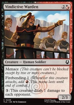 Vindictive Warden - Magic: The Gathering | Avatar: The Last Airbender (Common) [TLA-249]