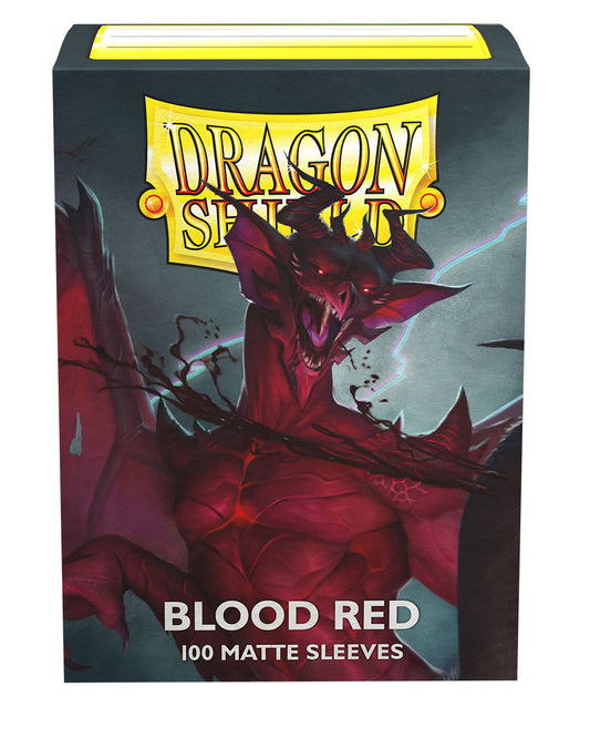 Dragon Shield - Standard Sleeves: Blood Red [Matte] (100 Sleeves)