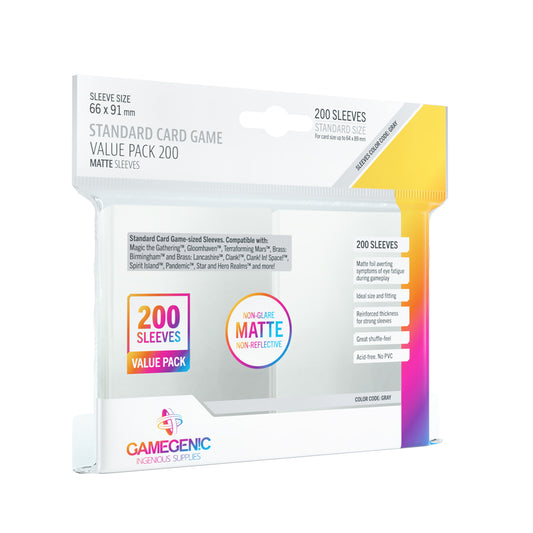 Gamegenic - Matte Sleeves Value Pack (200 stuks)