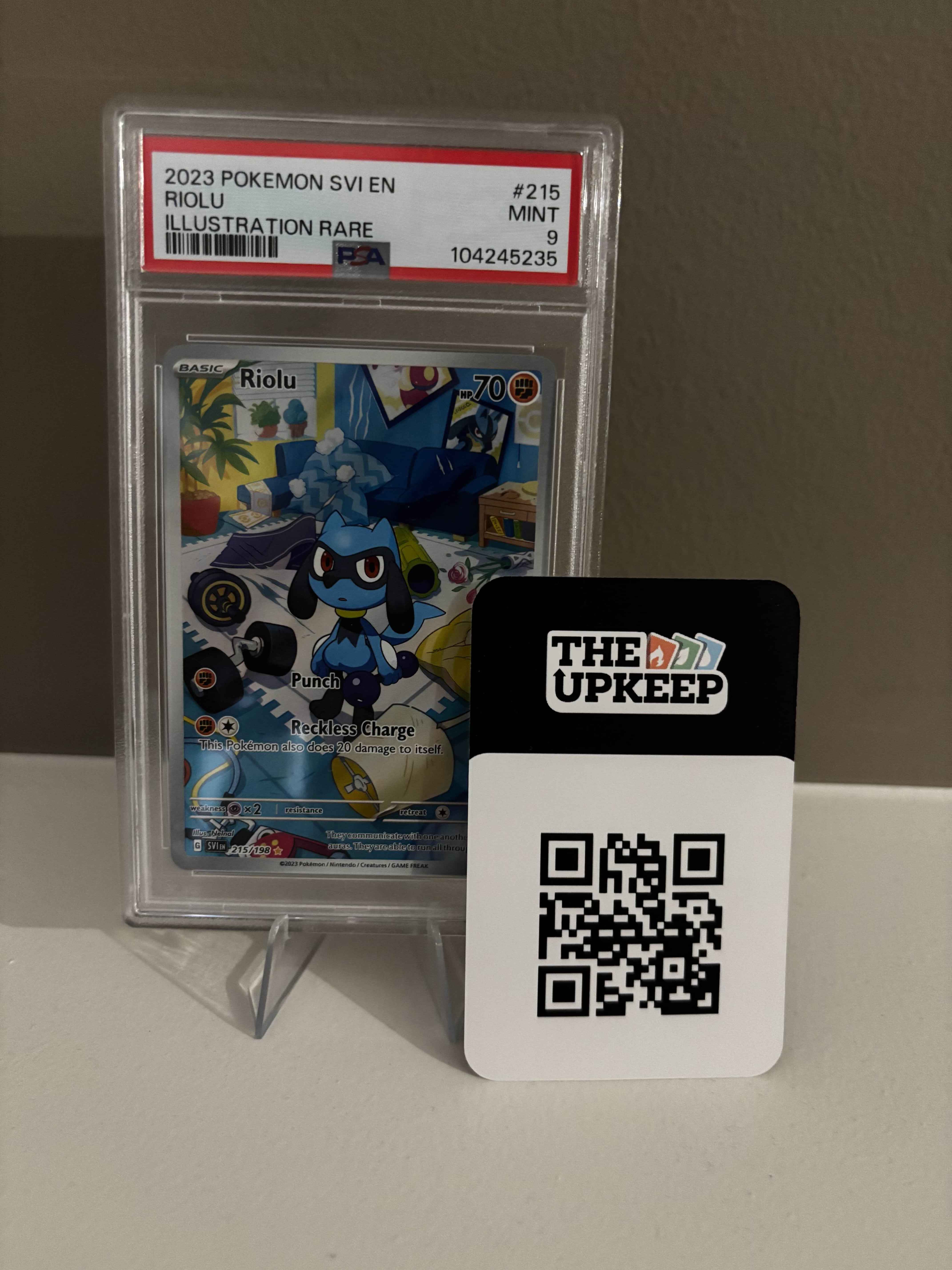 Riolu – Scarlet & Violet Base – SVI 215/198 – PSA 9 - The Upkeep