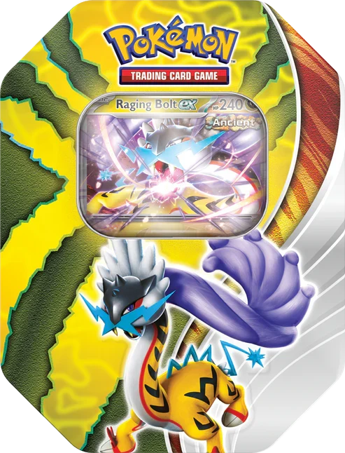 Pokémon Paradox Destinies Tin Raging Bolt ex