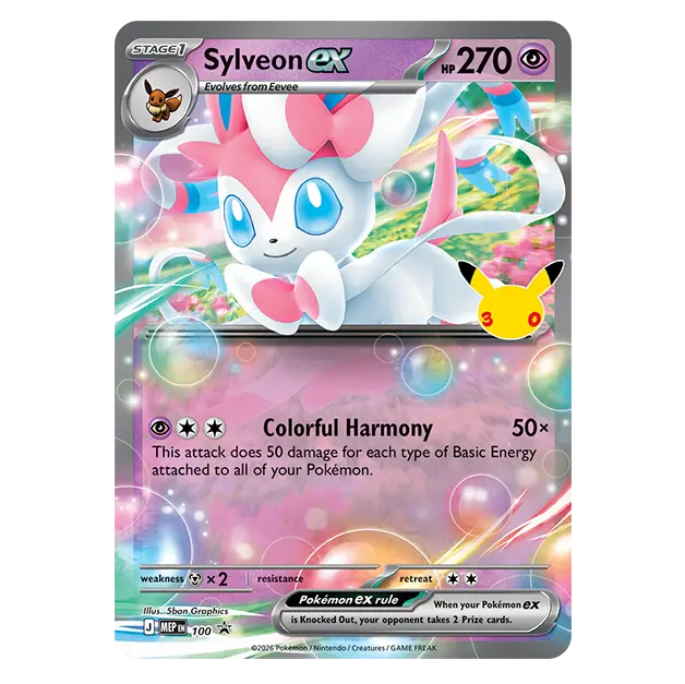 Pokémon 30th Celebration ex Tin Sylveon ex, productfoto 2