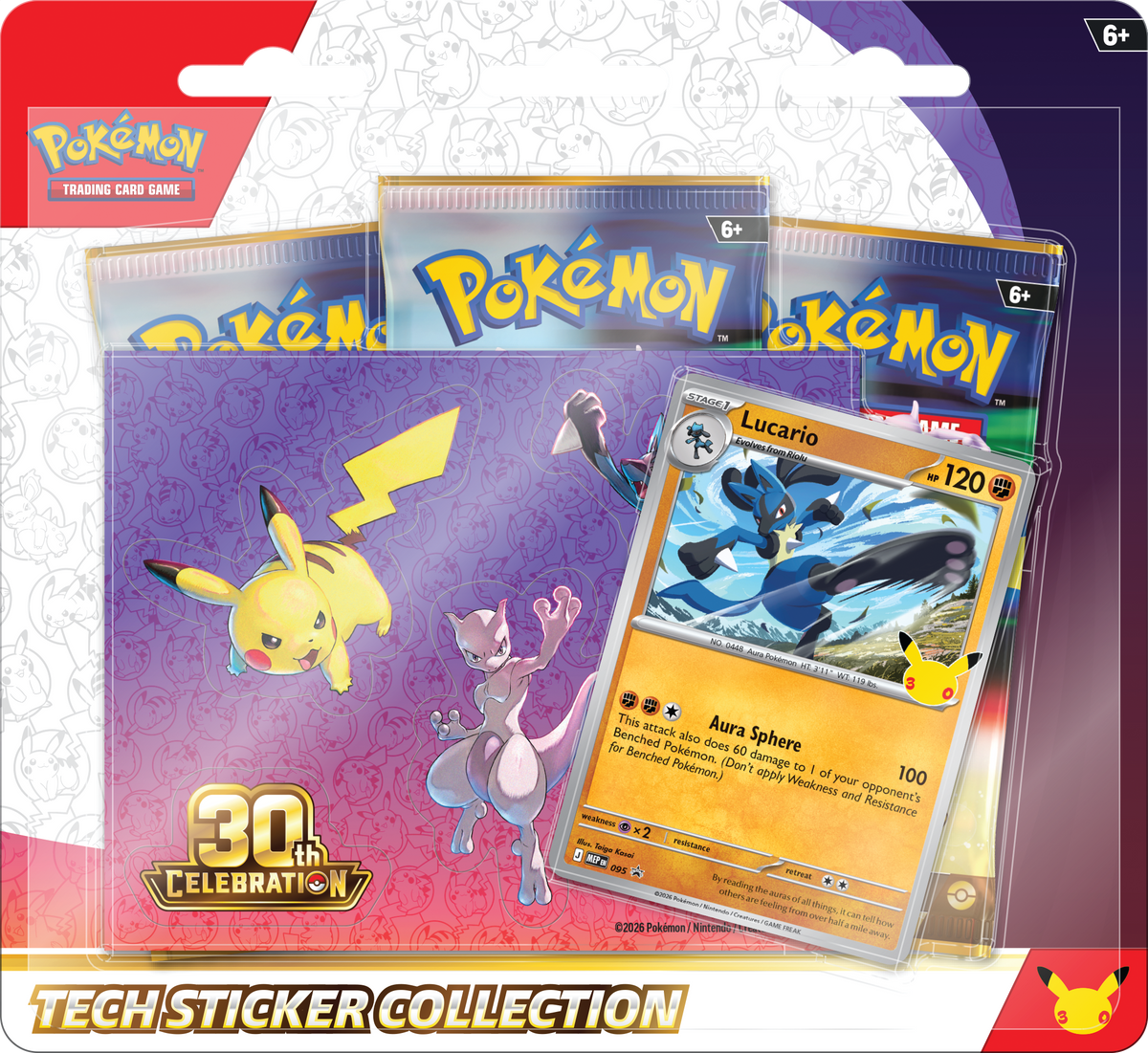 Pokémon: 30th Celebration - Tech Sticker Collection (Lucario)