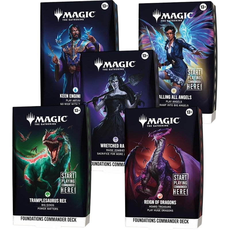 Magic: The Gathering - Foundations Starter Commander Deck Display (5 decks)