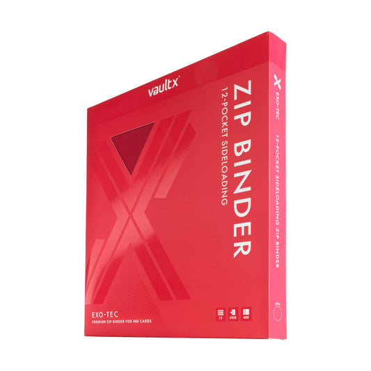 12-Pocket Exo-Tec® Zip Binder Fire Red