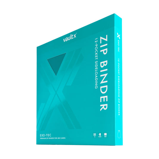 12-Pocket Exo-Tec® Zip Binder Ocean Blue