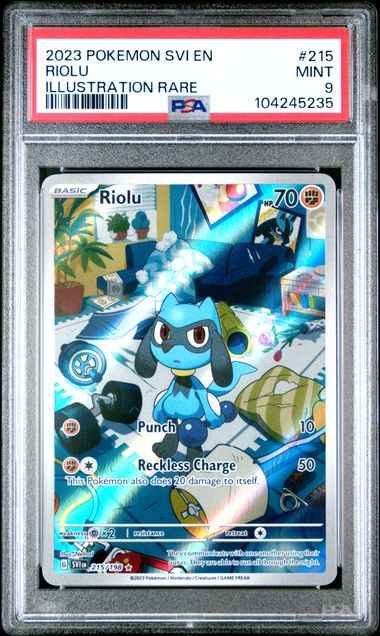Riolu – Scarlet & Violet Base – SVI 215/198 – PSA 9 - The Upkeep